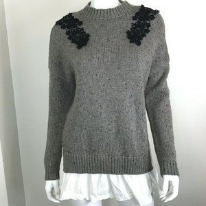 WILLOW & CLAY Long Sleeve Cable Knit Tunic Top